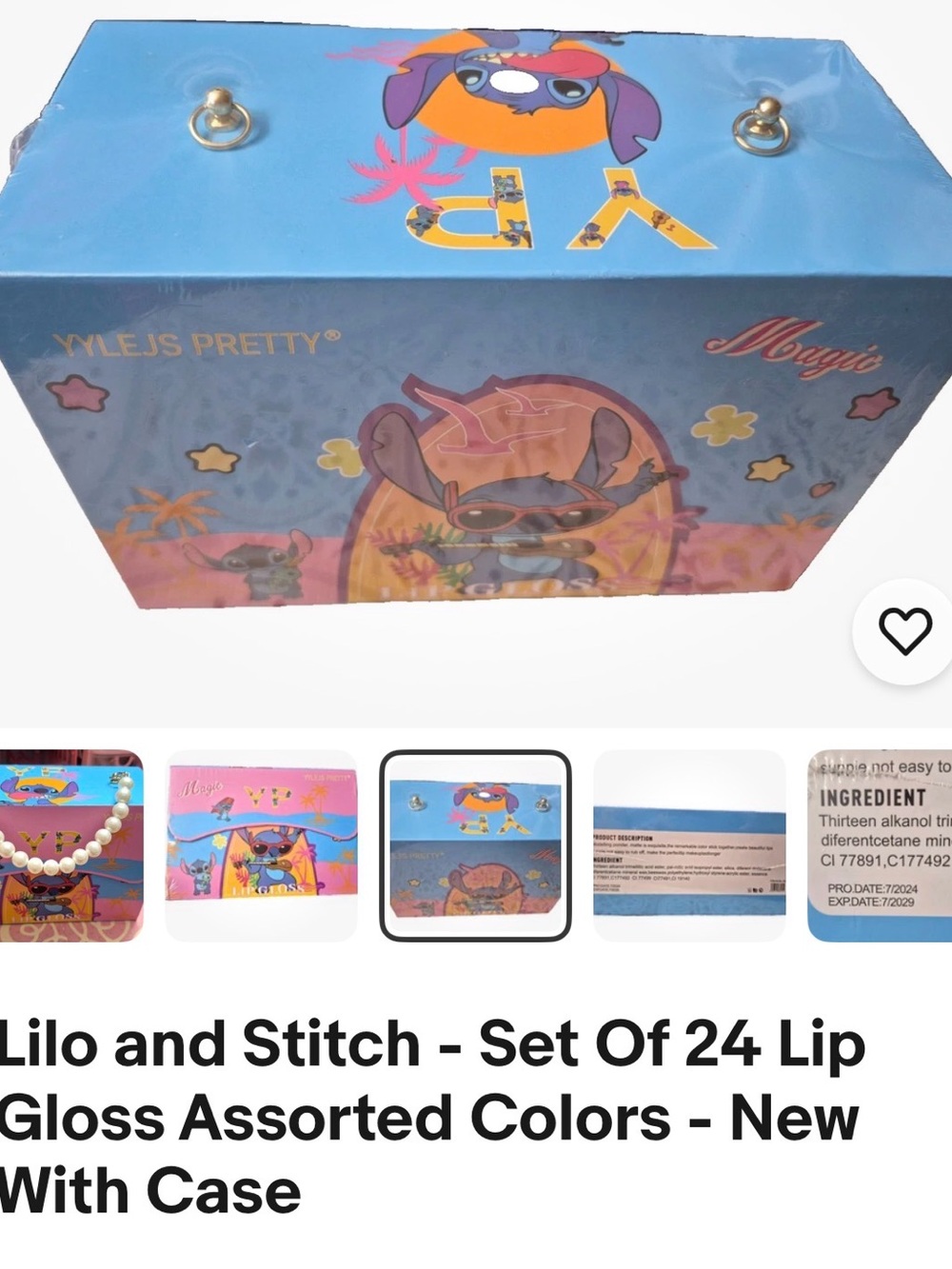 Stitch.  Lip glosses. - Picture 3 of 4